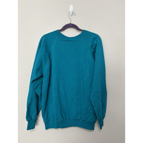 Vintage 80s Cut Out Peek-a-Boo Quilt Sweatshirt XL Farm Country Western - Picture 5 of 12